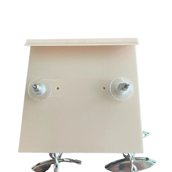 Kenneth Jay Lane Chandelier Crystal Earrings Silver Clear - Picture 2 of 4